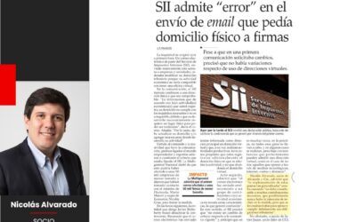 Nuestro socio Nicolás Alvarado B. fue consultado por el diario El Mercurio